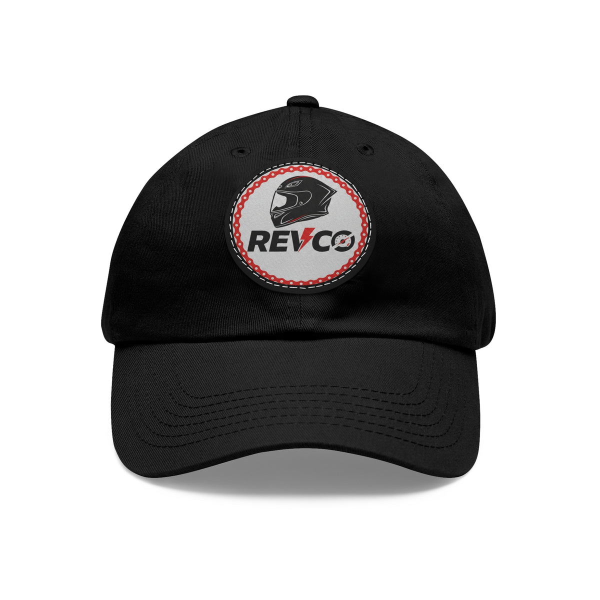 REVCO Logo Dad Hat with Round Leather Patch