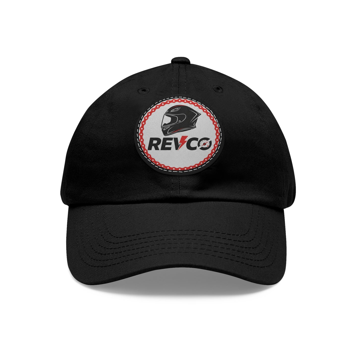 REVCO Logo Dad Hat with Round Leather Patch