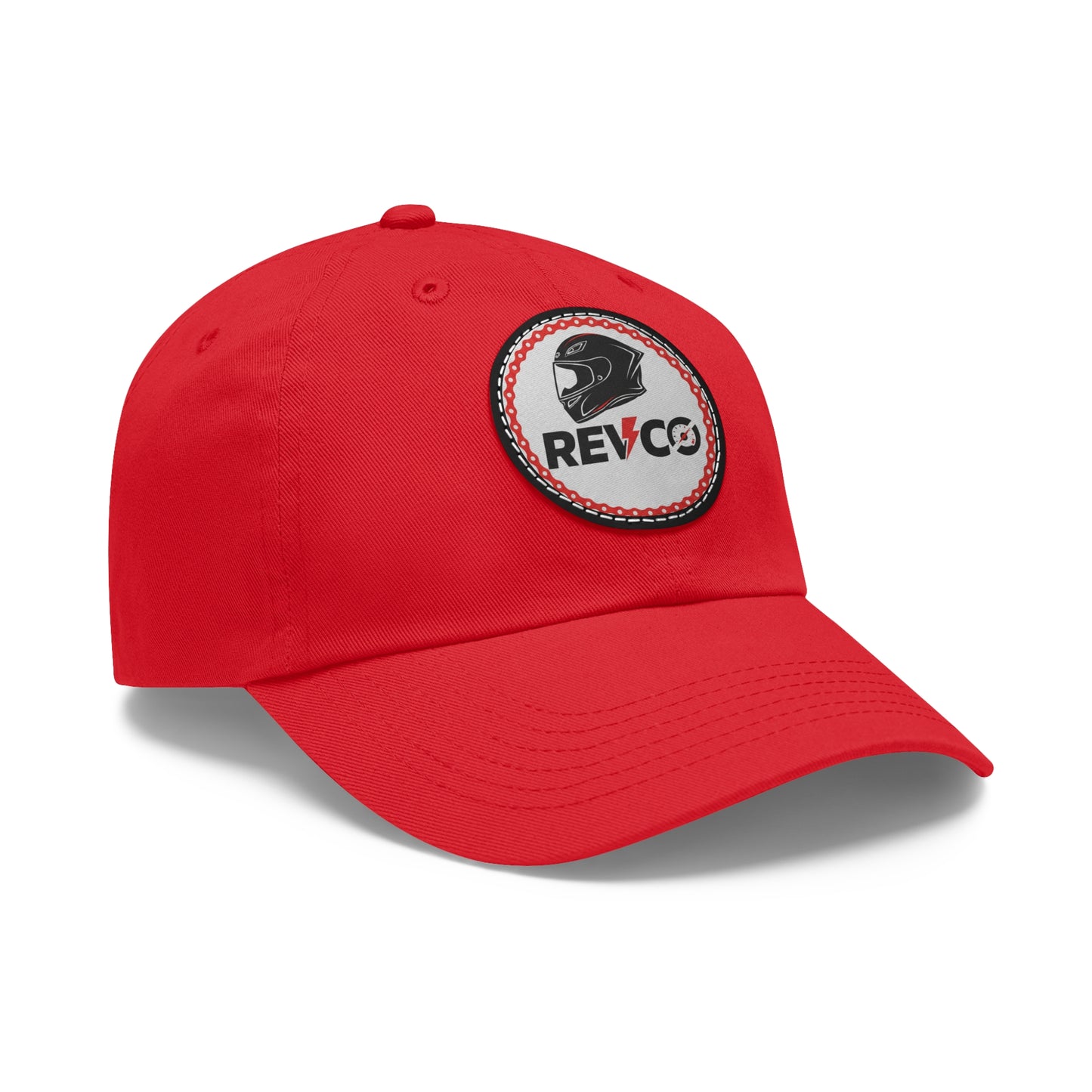 REVCO Logo Dad Hat with Round Leather Patch