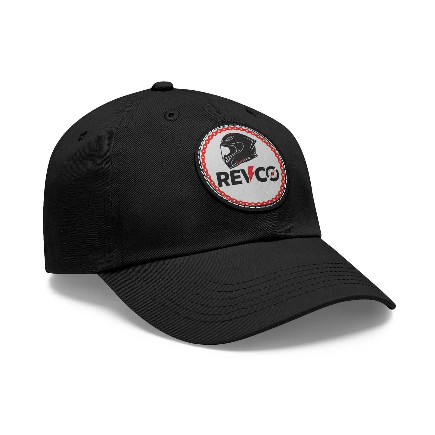 REVCO Logo Dad Hat with Round Leather Patch
