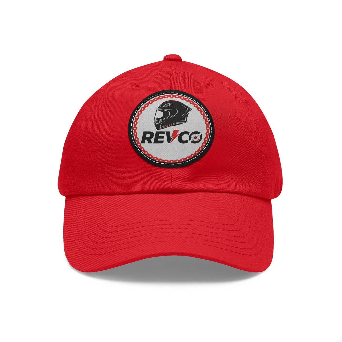 REVCO Logo Dad Hat with Round Leather Patch