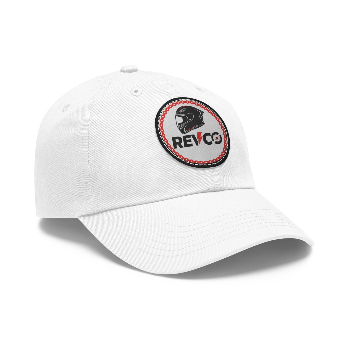 REVCO Logo Dad Hat with Round Leather Patch