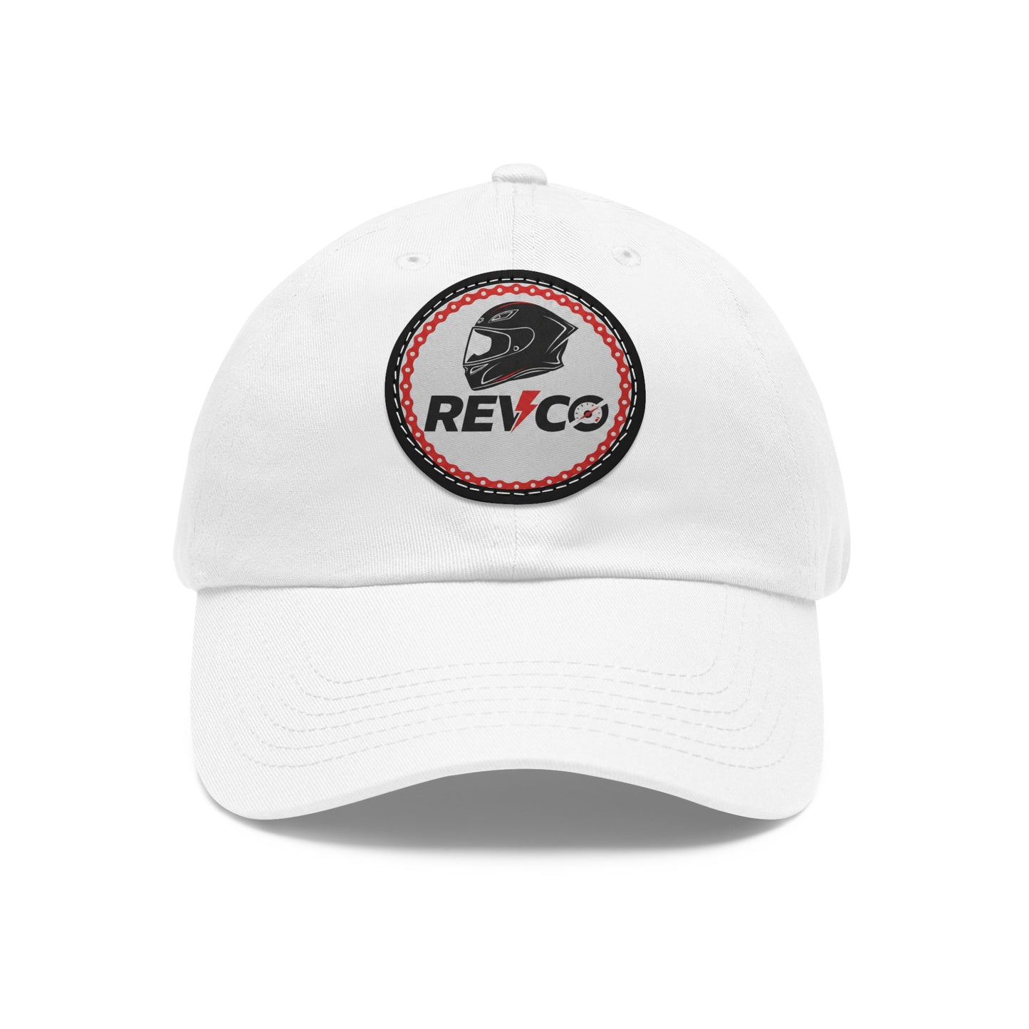 REVCO Logo Dad Hat with Round Leather Patch